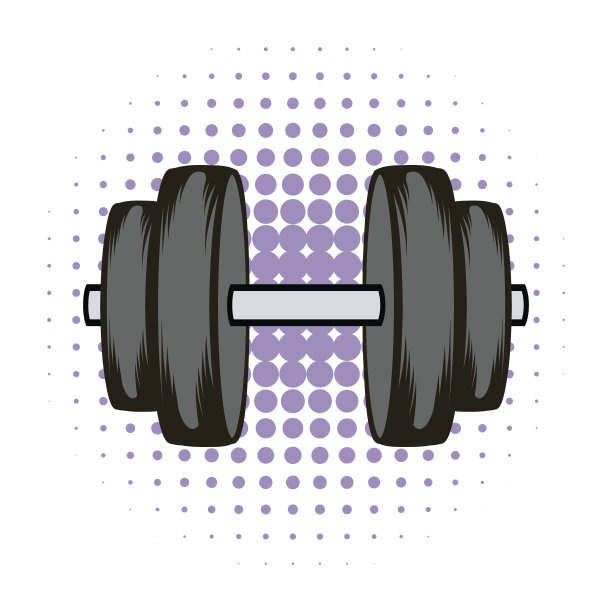 杠铃漫画图标图片下载