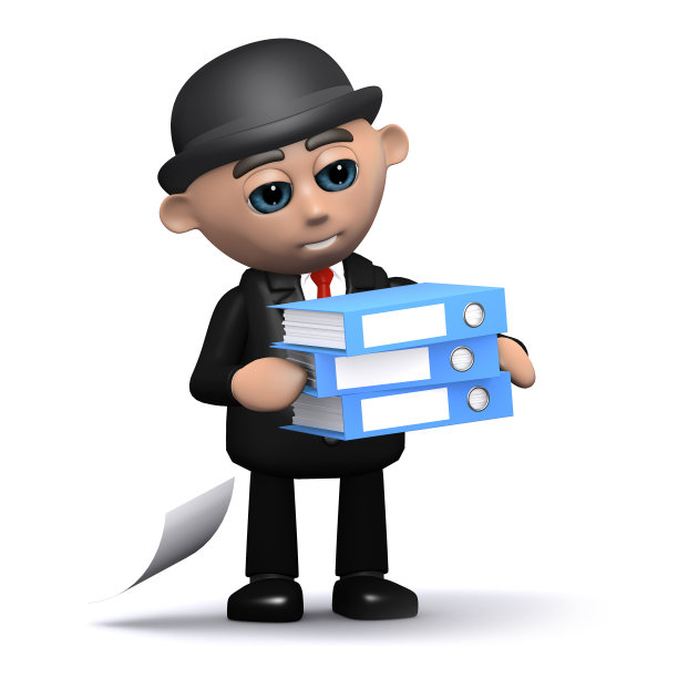 3d携带文件夹的商人图片下载