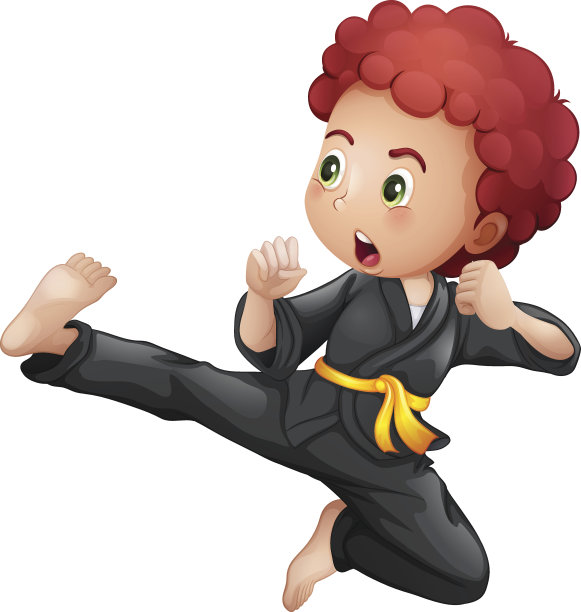 小男孩在练空手道图片下载