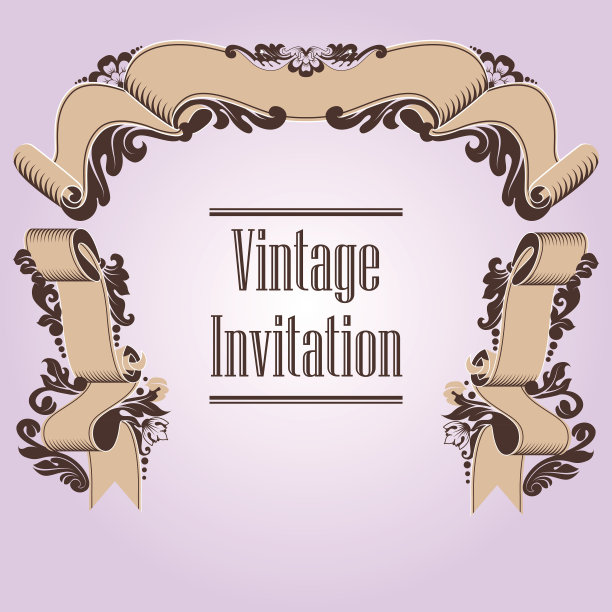 邀请和丝带图片下载