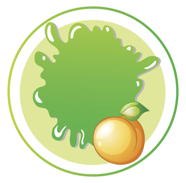 一个空的圆形模板和一个橙子图片下载