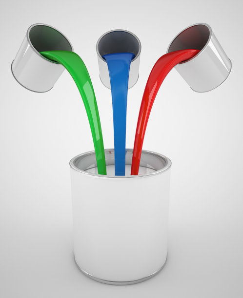 红绿蓝漆桶图片下载