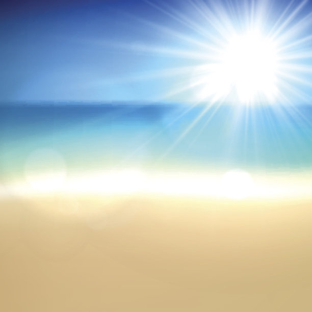 热带阳光充足的夏季海岸。图片下载