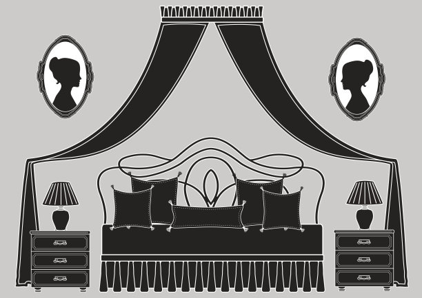 卧室家具的图标图片下载