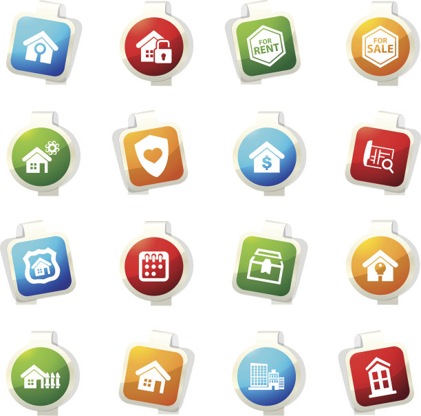 房地产图标集图片下载