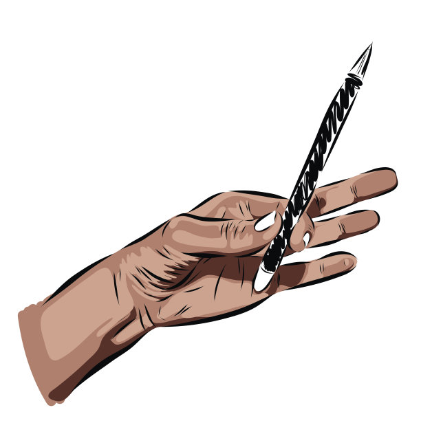 双手放在白色背景上。向量EPS插图图片下载