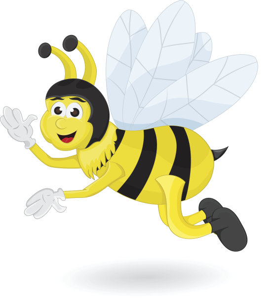 卡通蜜蜂波图片下载