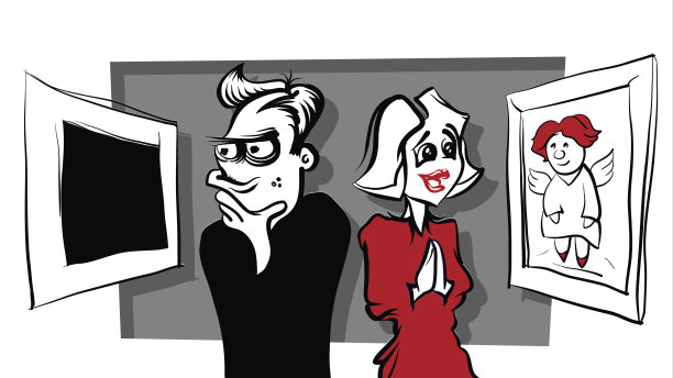 男人和女人眼中的艺术图片下载