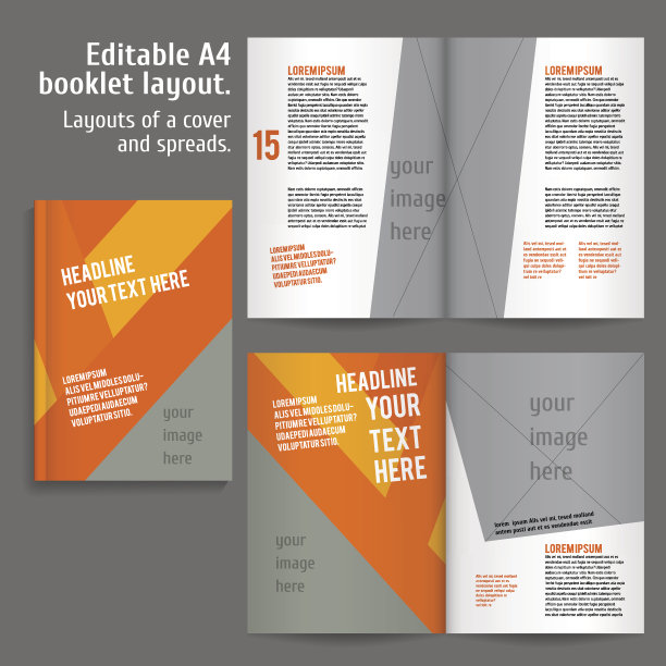 A4书版面设计模板图片下载