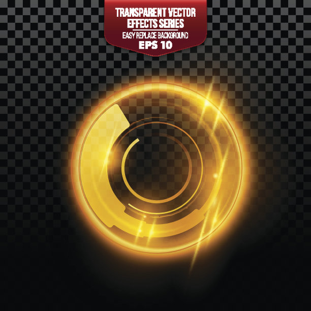 透明特殊镜头光晕效果。矢量图图片下载