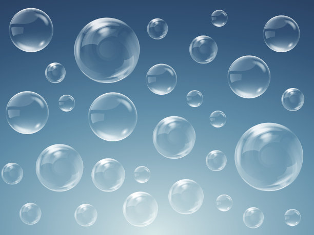 透明彩色肥皂泡背景图片下载