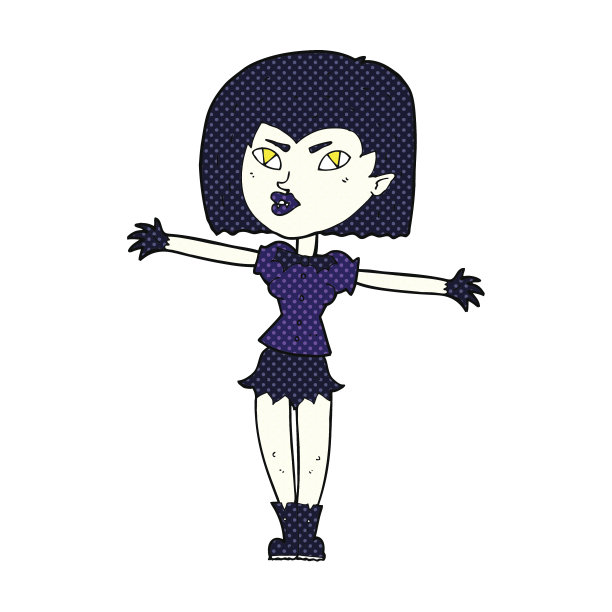 漫画中的吸血鬼女孩图片下载