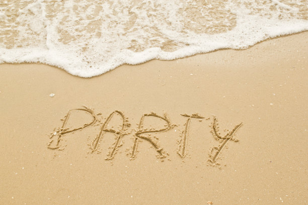 沙滩上的派对。图片下载