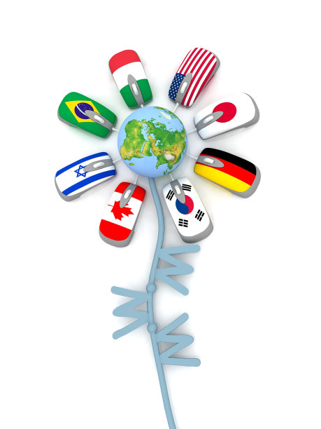 电脑鼠标上罕见的花朵图片下载