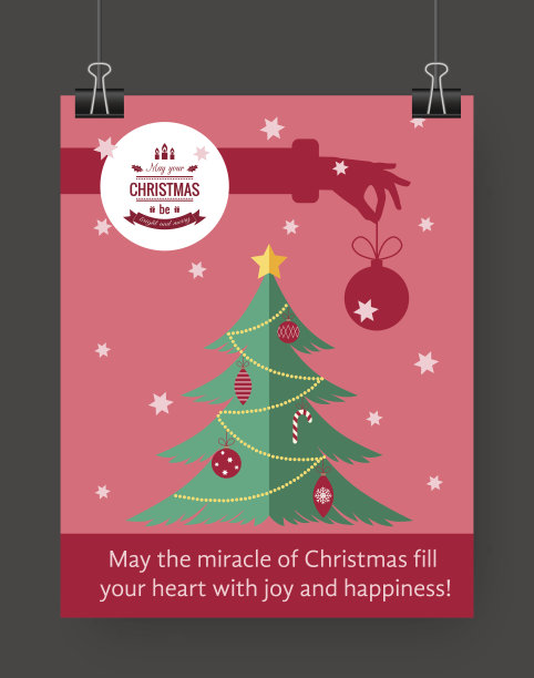 圣诞节手册模板。图片下载