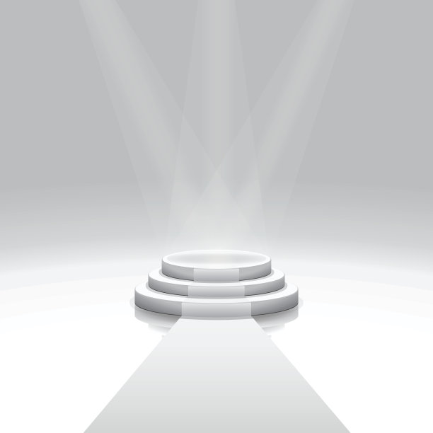 空旷的领奖台和地毯图片下载