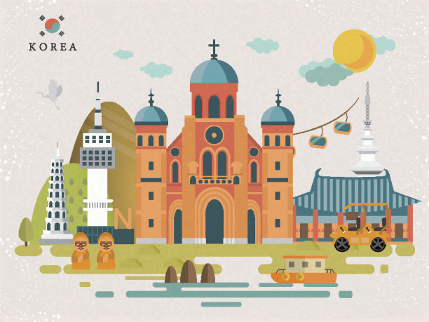 韩国旅游海报图片下载