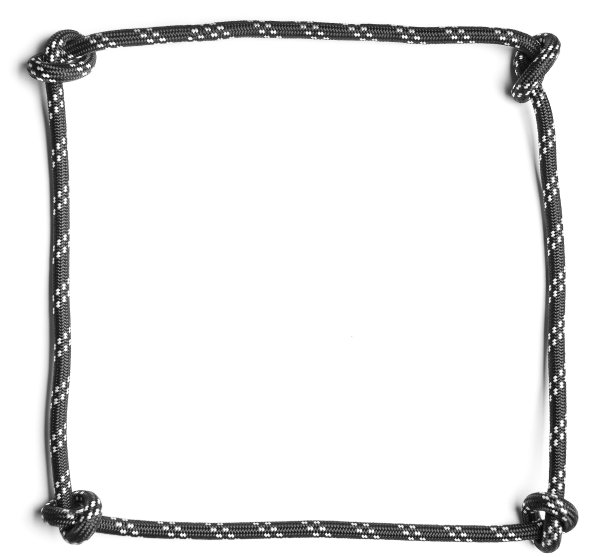 黑色绳索的装配。图片下载