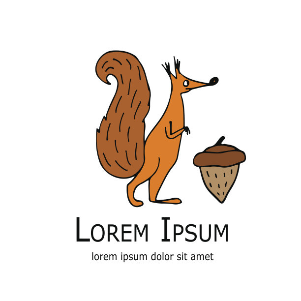 你设计的有趣的坚果松鼠图片下载