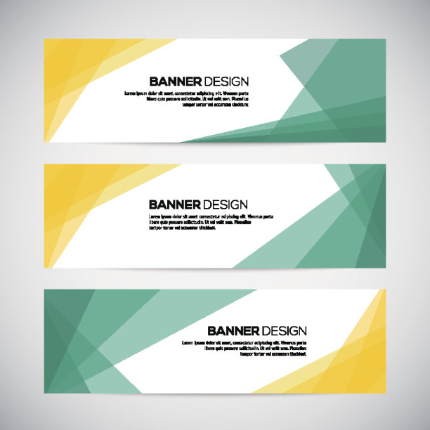 旗帜与抽象的彩色几何背景图片下载