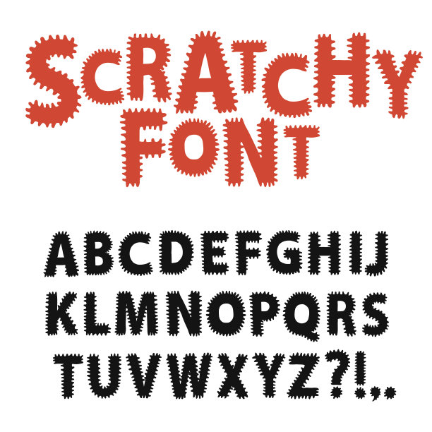 潦草的有趣的字体图片下载