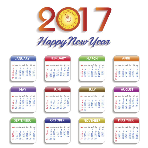 2017年的日历图片下载