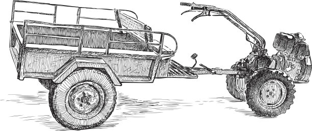 农场的手推车图片下载