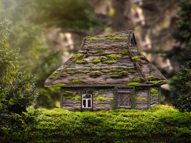 森林里的漂亮房子图片下载