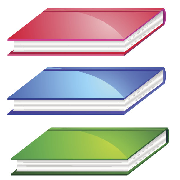 三个彩色的书图片下载