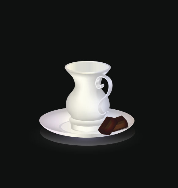 白色杯子和巧克力图片下载