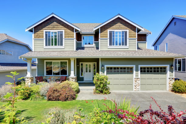 风景优美的豪华家庭住宅的外观吸引力。图片下载