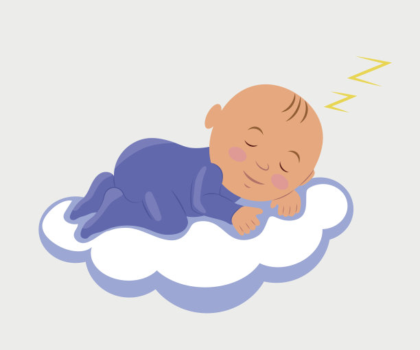 睡在云上的宝宝图片下载