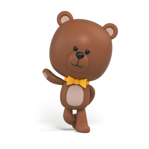 可爱的小巧克力泰迪熊插图图片下载