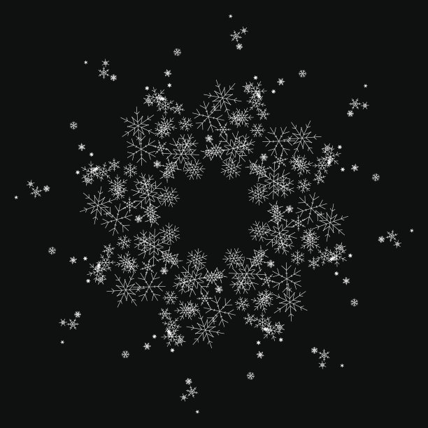 新年快乐。雪花贺卡。图片下载