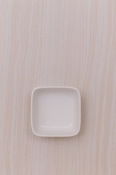 空的白色方碗轻木纹瓷砖图片下载