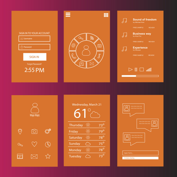 移动界面，UI矢量图片下载