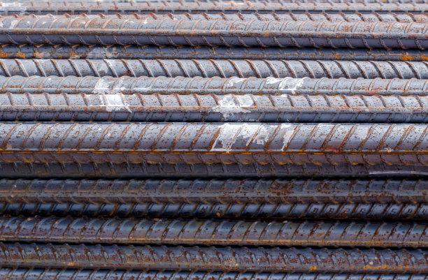 钢条特写背景。钢筋的背景。图片下载