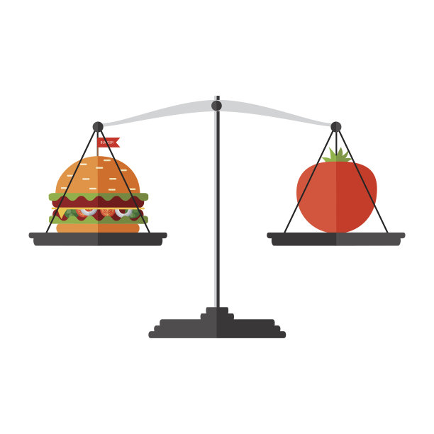 向量。平面设计。减肥理念，健康生活方式图片下载