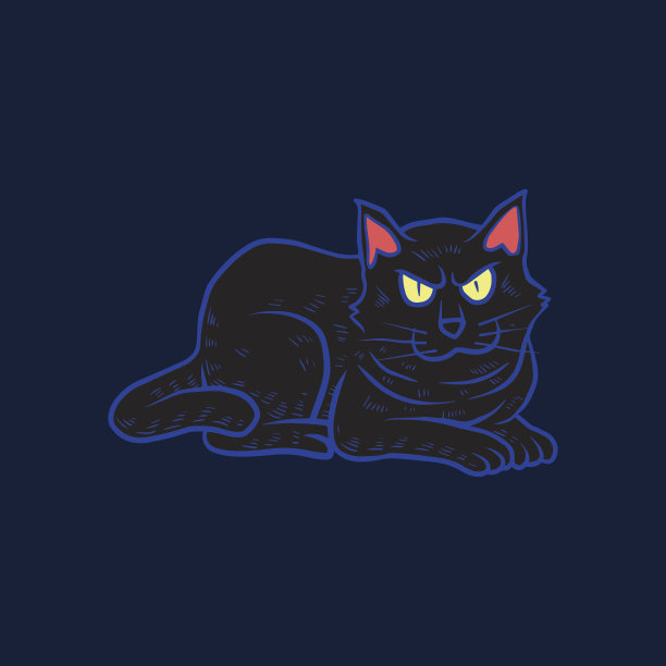 黑色的猫图片下载