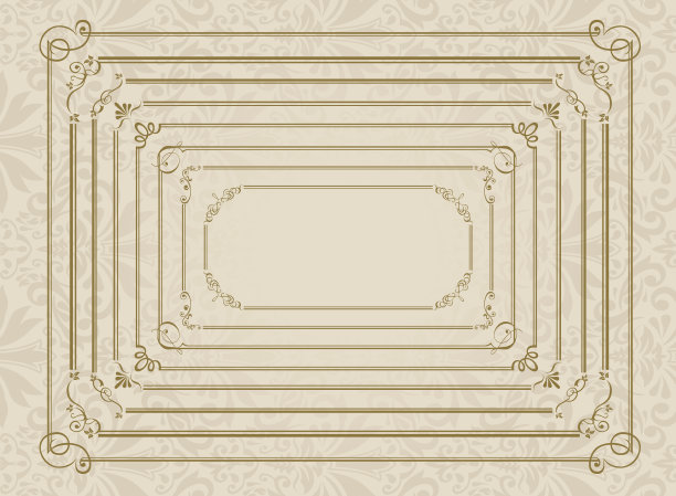 装饰金框架集向量素材图片