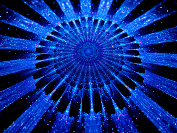 蓝色曼荼罗的心脏图片下载