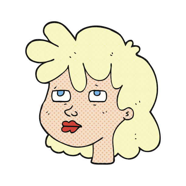 卡通女性面部图片下载