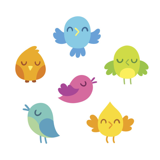 可爱的卡通小鸟图片下载