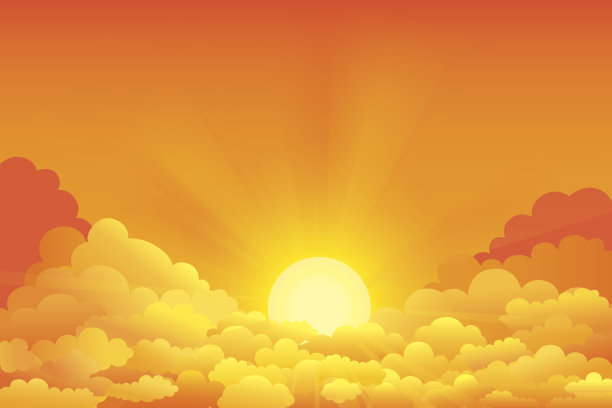 日落的天空和云彩图片下载