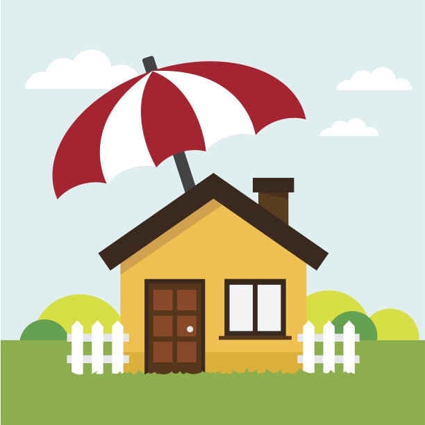 房子下有伞保护图片下载