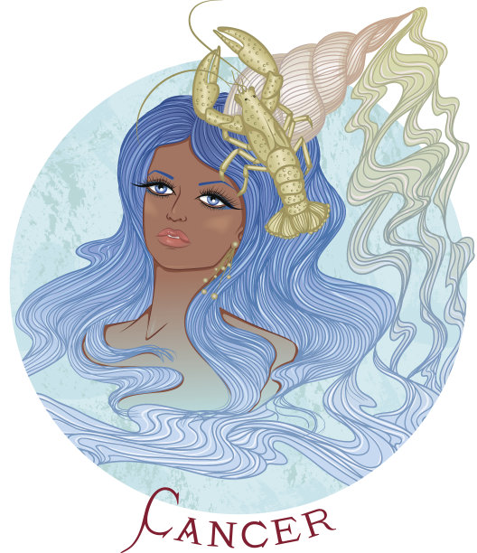 巨蟹座的星象是一个美丽的非洲裔美国女孩图片下载