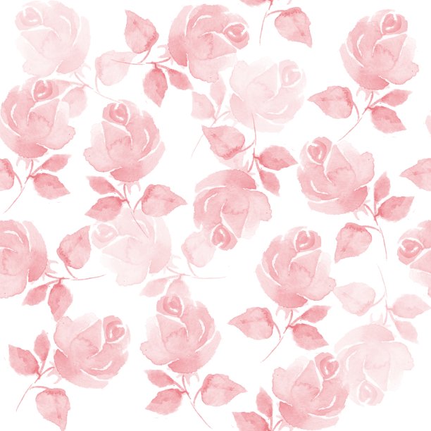 背景与美丽的玫瑰。无缝模式素材图片