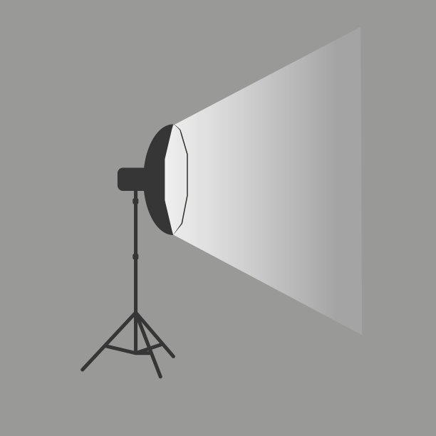 矢量摄影师工作室照明设备图标图片下载