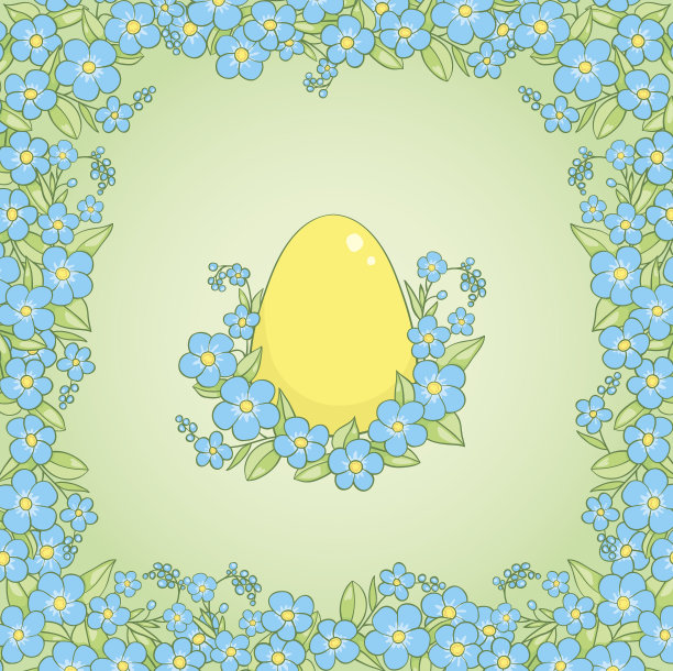 带有复活节黄色彩蛋的卡片图片下载
