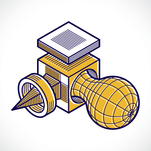 三维工程矢量，抽象形状使用立方体图片下载